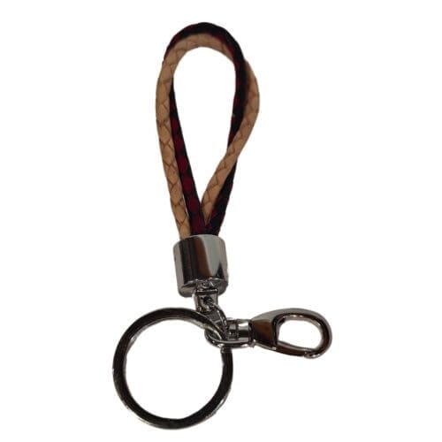 Kangaroo Plaited Leather Keyring