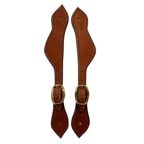 Stitched Leather Spur Straps - Ladies