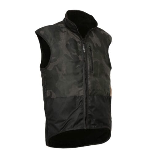 Oilskin Camo Fur Lined Vest