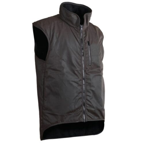 Oilskin Brown Fur Lined Vest