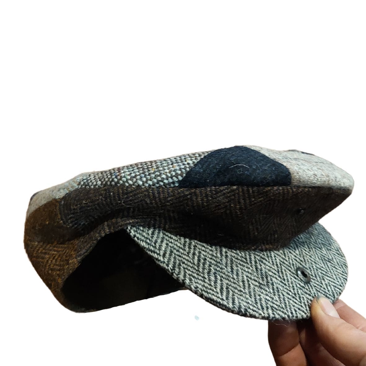 Vintage Patchwork Cap with Clip