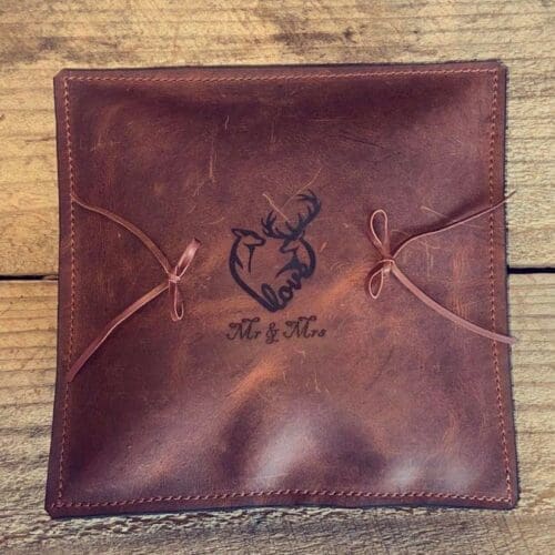 Leather Wedding Ring Pillow
