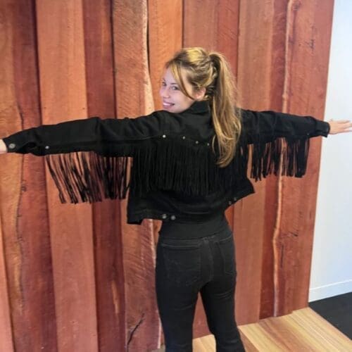 Women's Kader Denim Jacket With Tassels
