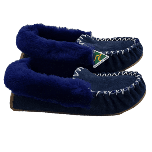 Sheepskin Moccasin - Navy