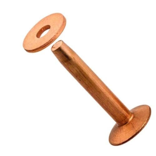 #12 Copper Rivets And Burrs 50pk 1"