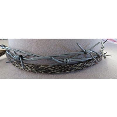Barbed Wire Hatband - Genuine Leather