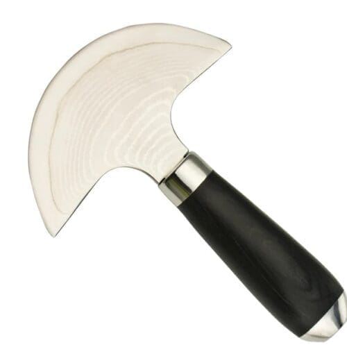 Damascus Leather Round Knife