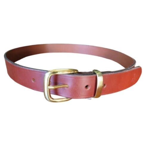 1 1/4 inch Plain Solid Leather Belt