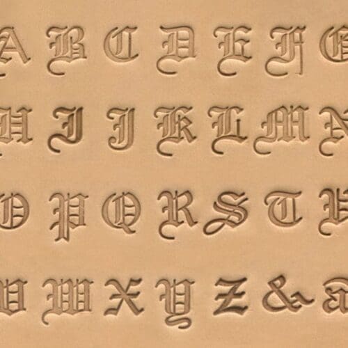 19mm Old English Alphabet & Symbol Stamp Set