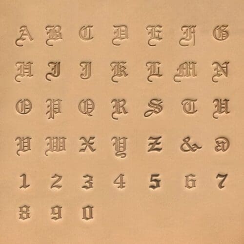 6.5mm Old English Alphabet Symbol & Number Set