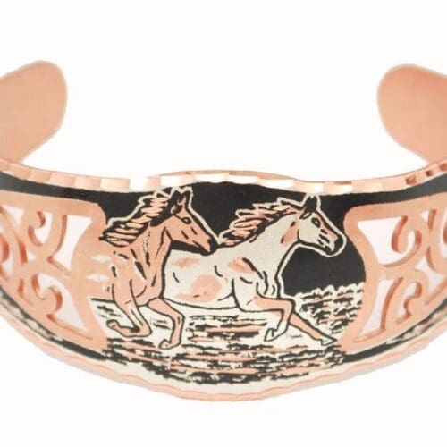 Copper Twilight Bracelets - Running Horses
