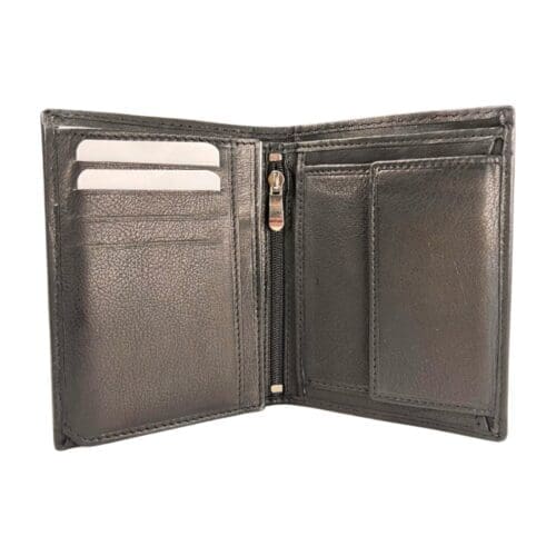 COOT Leather Unisex Trifold Coin Case Wallet