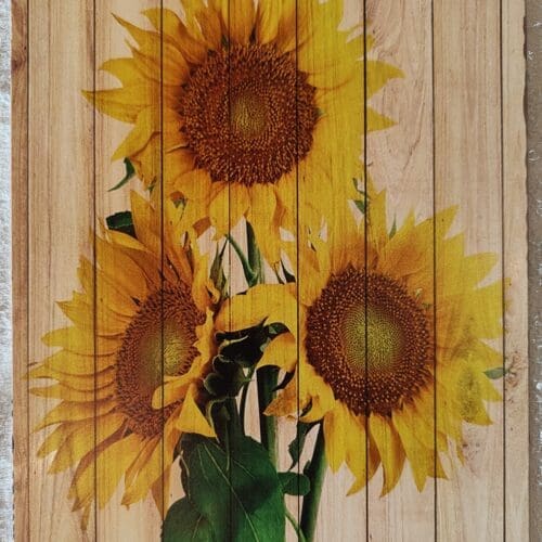 Tin Sign Sunflowers