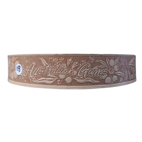 Embossed Natural Leather Belt Strap