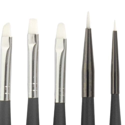 Nylon Detail Brush 5 Pcs Set