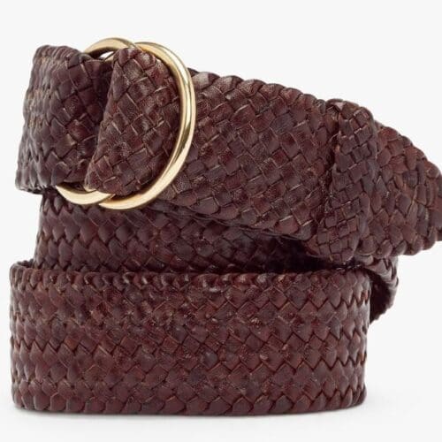 "O" Ring Belt RM Williams Plaited Brown 1 1/2"