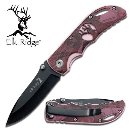 Pink Elk Ridge (M159) Folder Knife