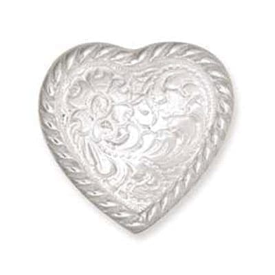 High Sierra Heart Concho 1" (2.5 cm) Silver Plate
