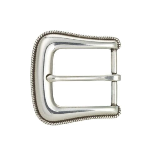 Roped Edged Buckle 1-1/2inAntqSlv