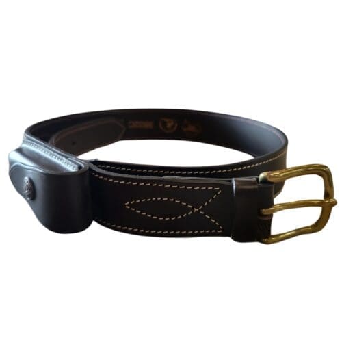 Belt "Cognac" With Knife Pouch