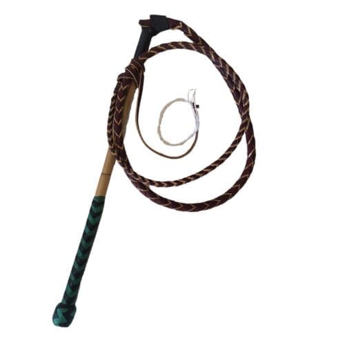 Latigo Stockwhip - Green/Black Handle