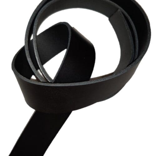 Black - Leather Belt Blank Strap