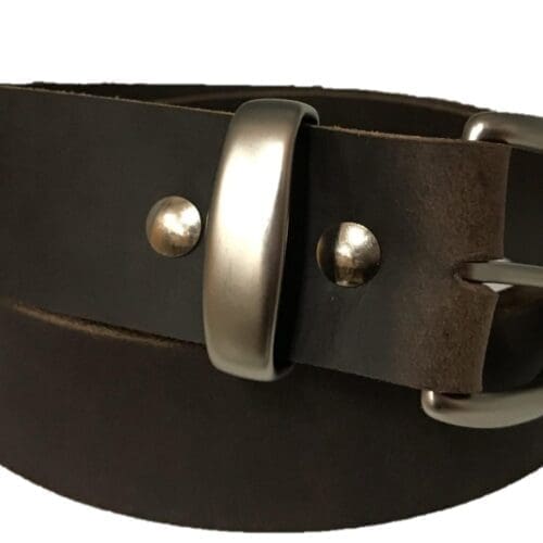 Vintage Buffalo Leather Belt easy change Buckle