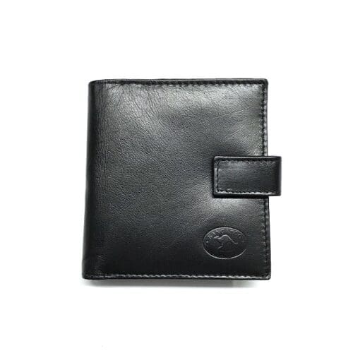 Kangaroo Leather Wallet with Clip (KW3175) Black