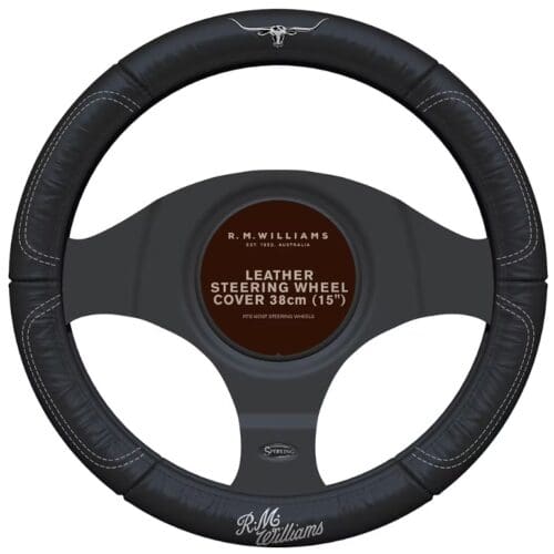 RM Williams Steering Wheel Cover Black