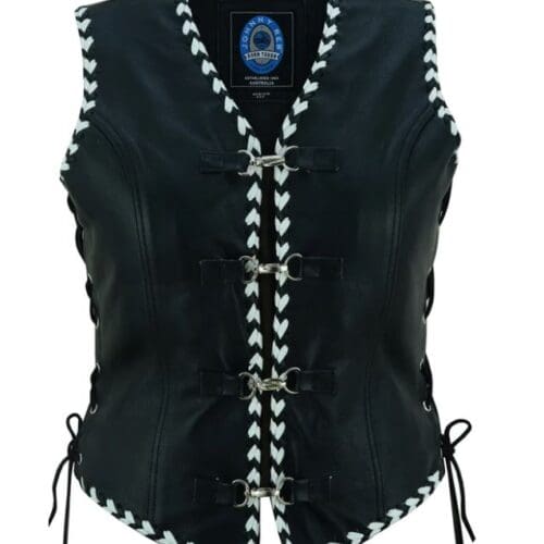 Springbrook Johnny Reb Womens Leather Vest Large