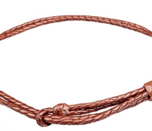 Round Double Plait Kangaroo Leather Hatband